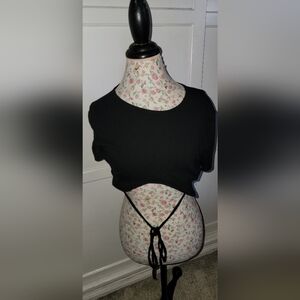SHEIN Black Tie-Back Size Large